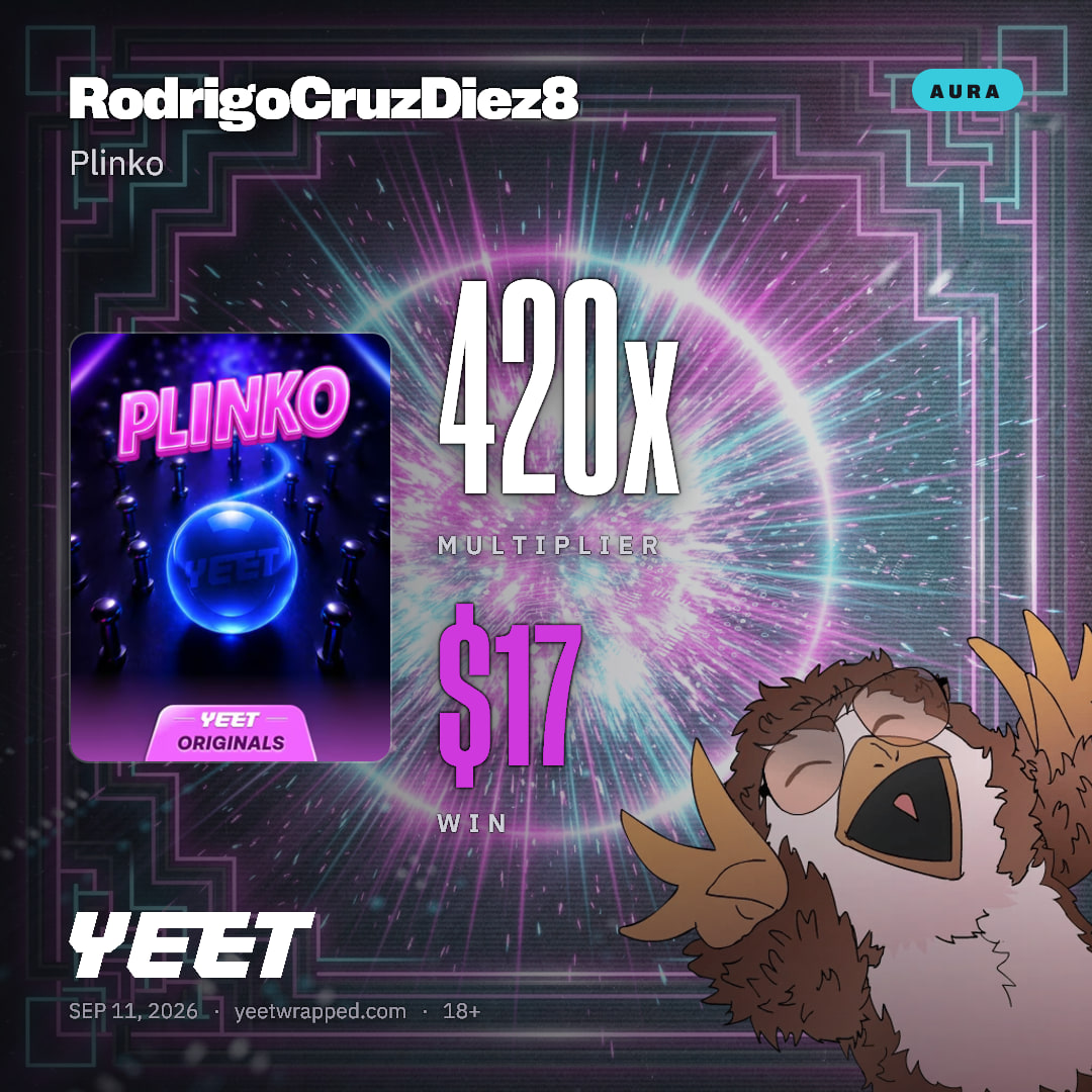 RodrigoCruzDiez8 hit 420x on Plinko
