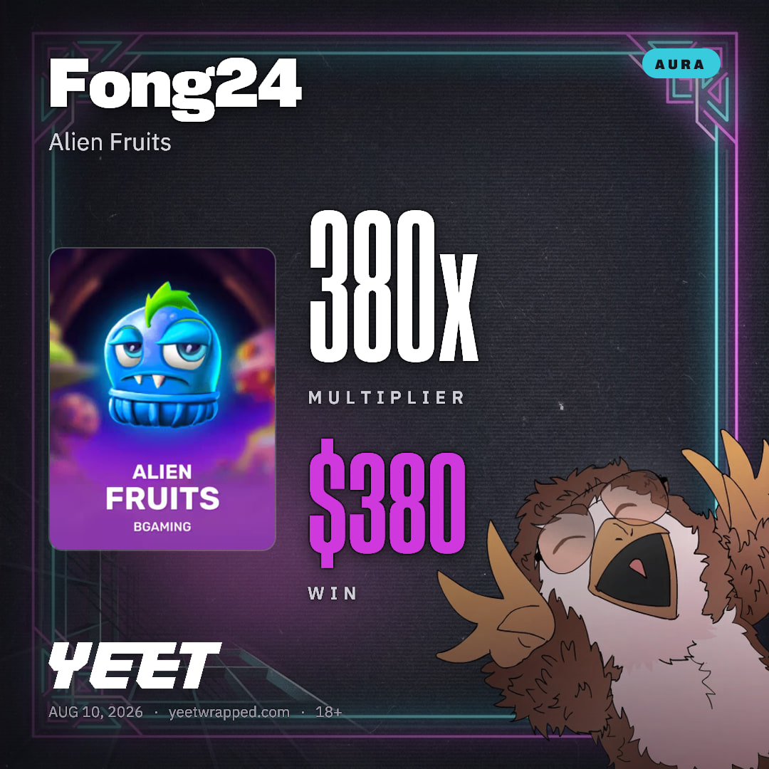 Fong24 hit 379.5x on Alien Fruits