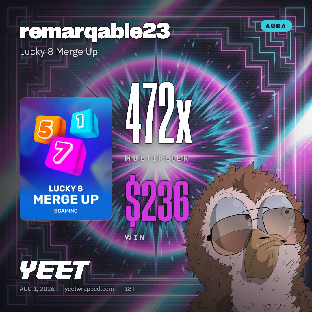 remarqable23 hit 472.3x on Lucky 8 Merge Up
