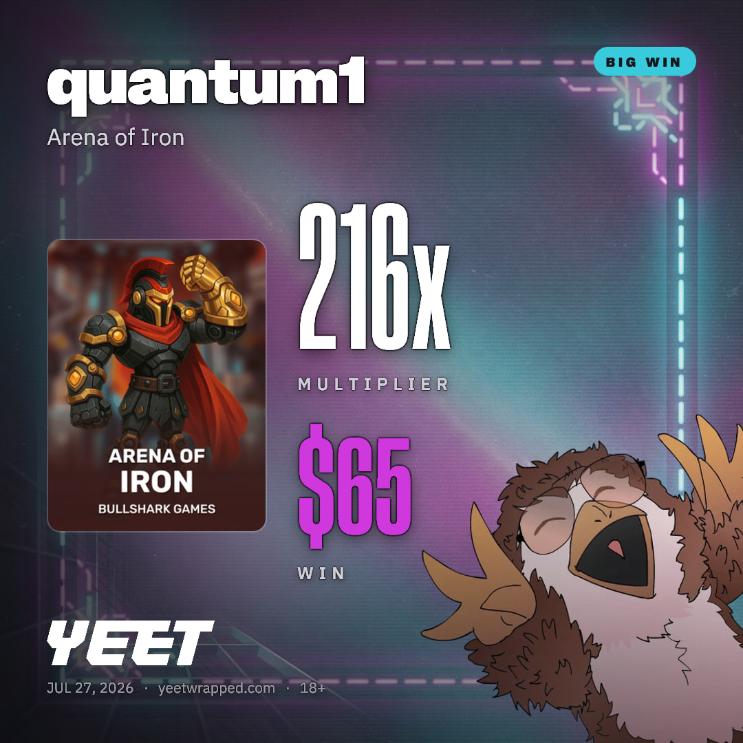 quantum1 hit 215.7x on Arena of Iron