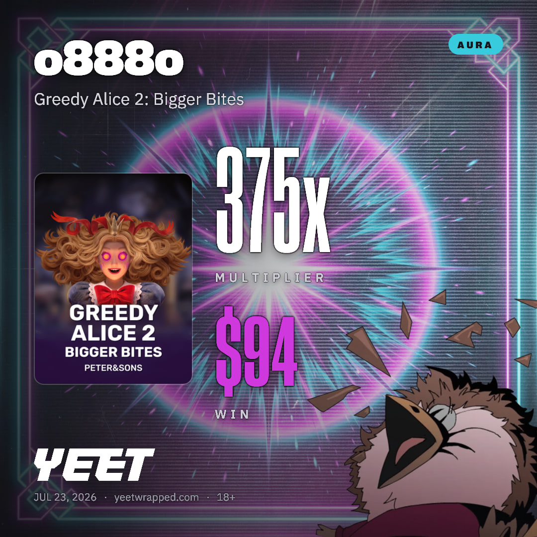o888o hit 375.2x on Greedy Alice 2: Bigger Bites