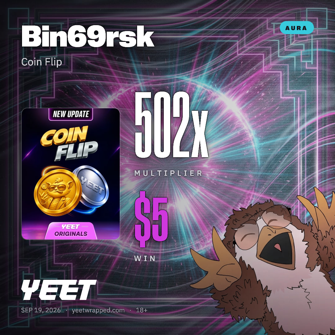 Bin69rsk hit 501.8x on Coin Flip