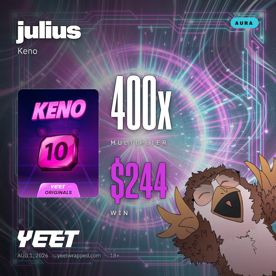 julius hit 400x on Keno