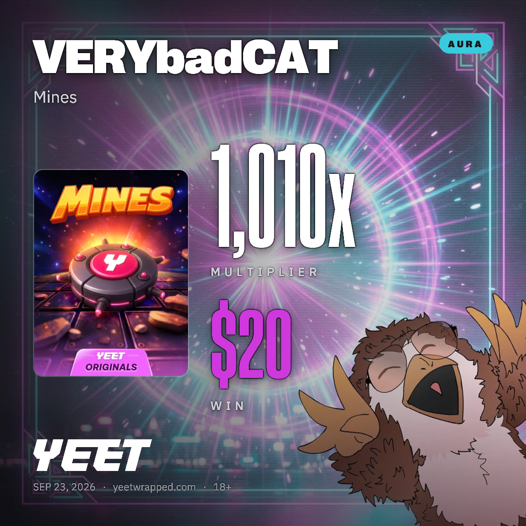 VERYbadCAT hit 1,010x on Mines