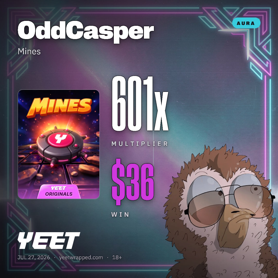 OddCasper hit 600.9x on Mines