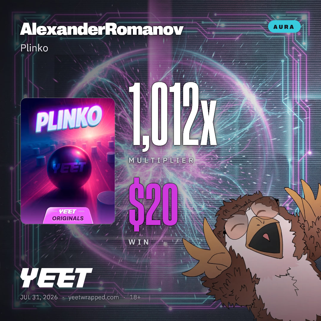 AlexanderRomanov hit 1,012x on Plinko