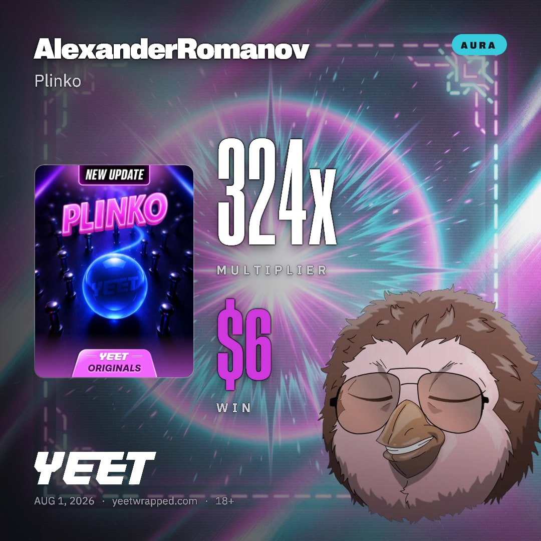 AlexanderRomanov hit 324x on Plinko