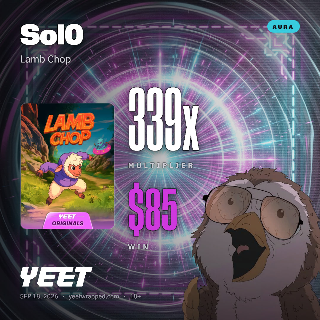 Sol0 hit 338.7x on Lamb Chop