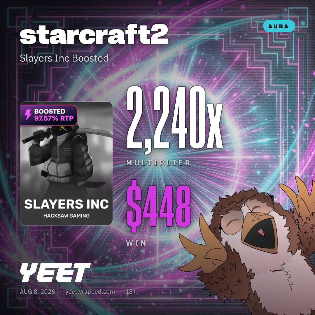 starcraft2 hit 2,240x on Slayers Inc Boosted