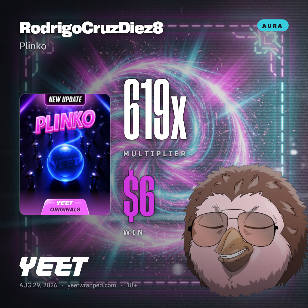 RodrigoCruzDiez8 hit 619x on Plinko