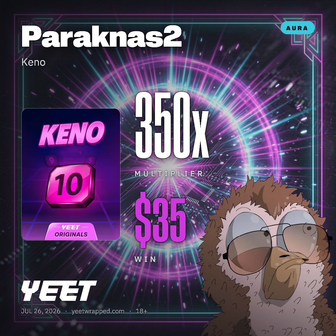 Paraknas2 hit 350x on Keno