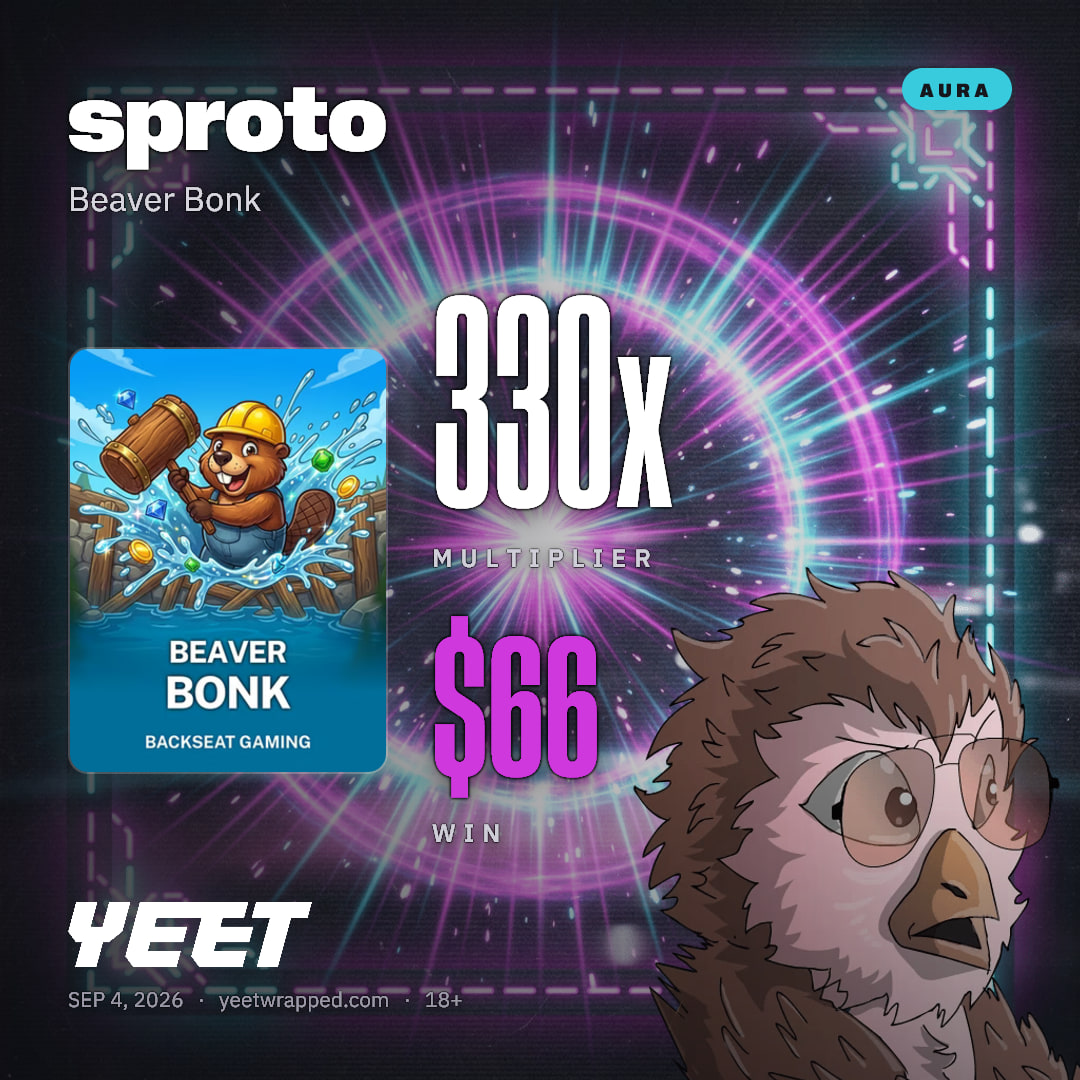 sproto hit 329.7x on Beaver Bonk
