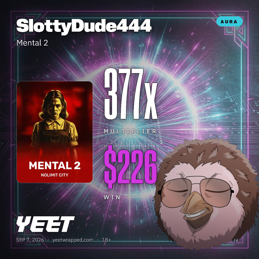SlottyDude444 hit 376.9x on Mental 2