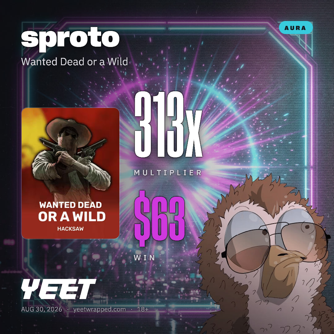 sproto hit 313.2x on Wanted Dead or a Wild