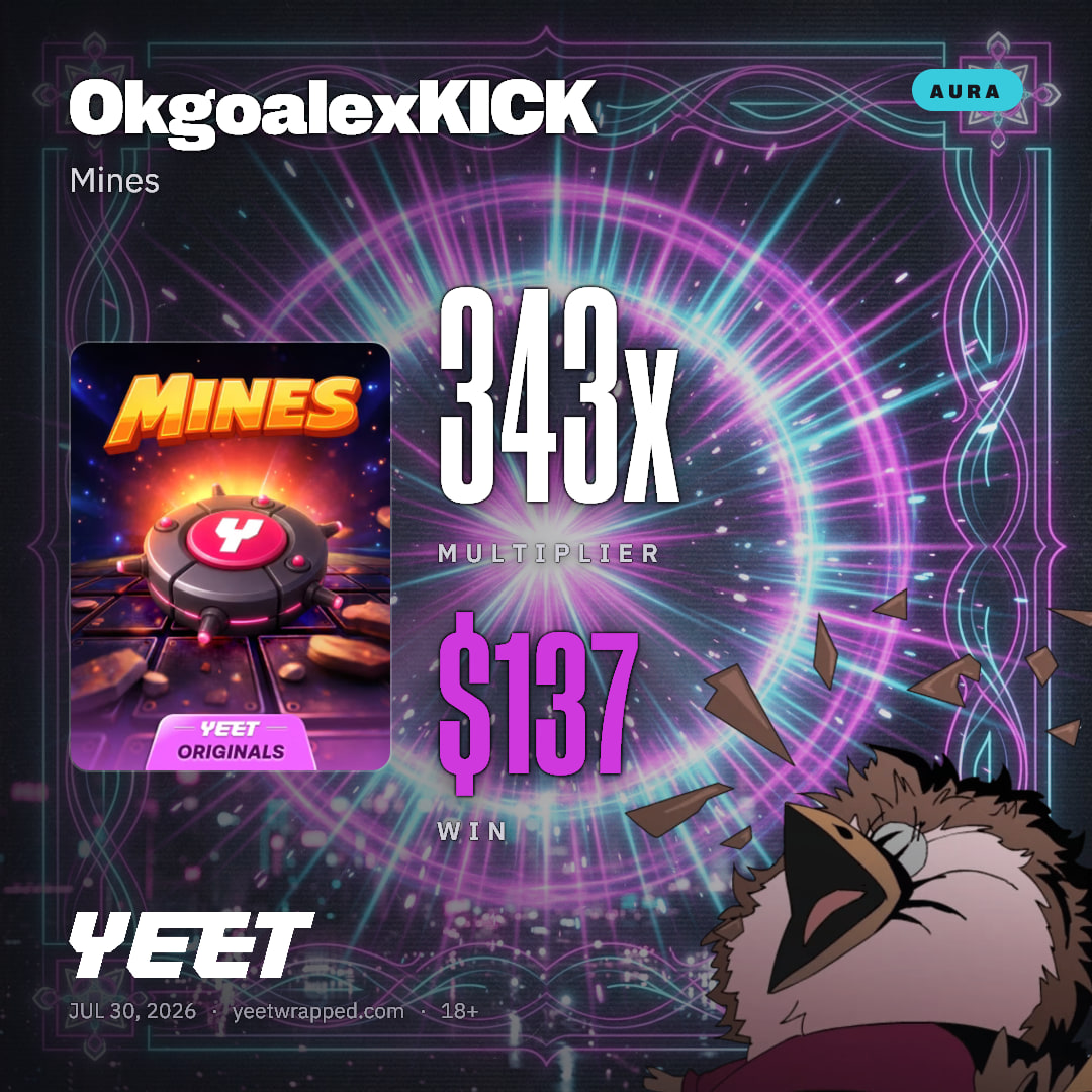 OkgoalexKICK hit 342.6x on Mines