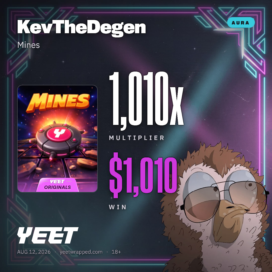 KevTheDegen hit 1,010x on Mines