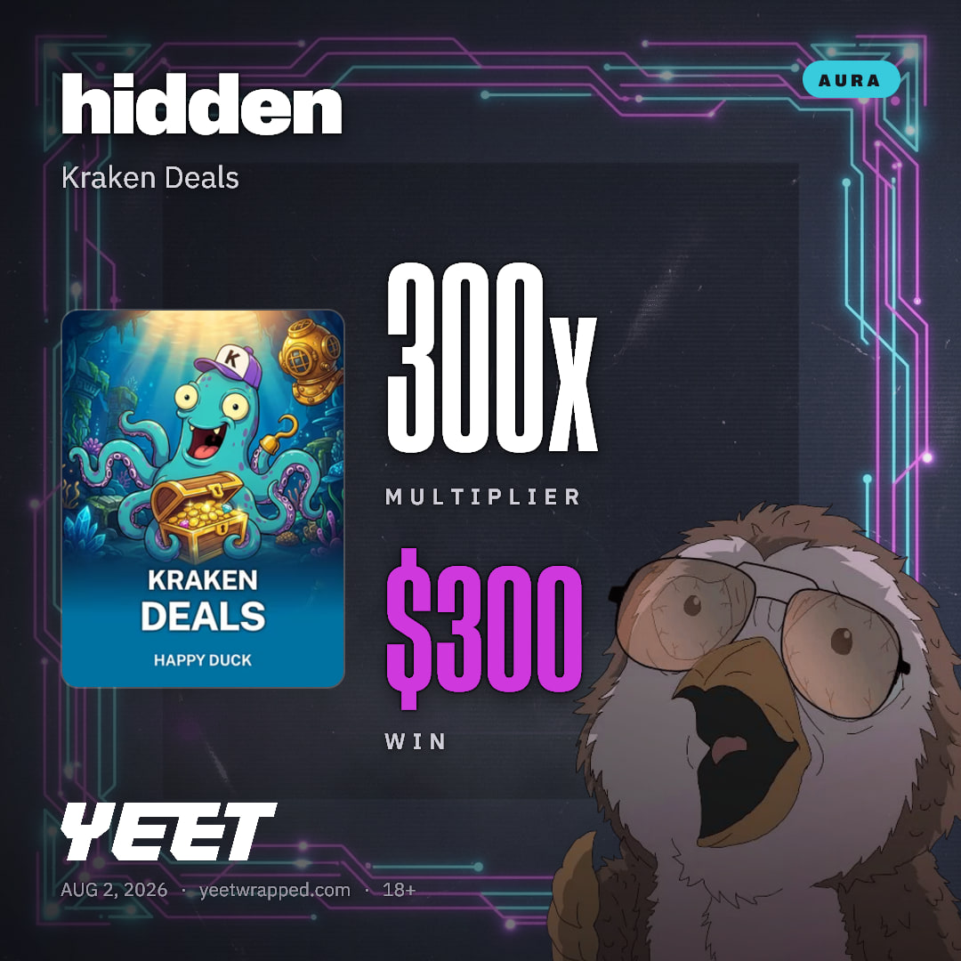 hidden hit 300.3x on Kraken Deals