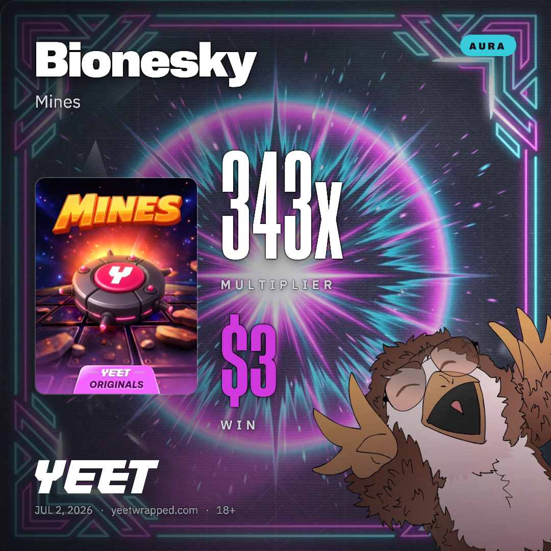 Bionesky hit 342.6x on Mines