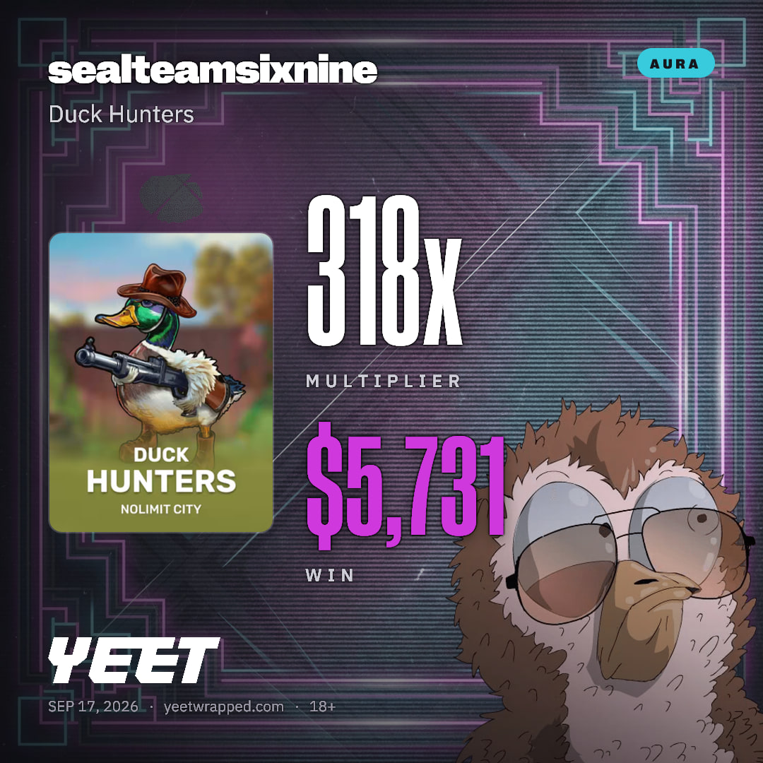 sealteamsixnine hit 318.4x on Duck Hunters