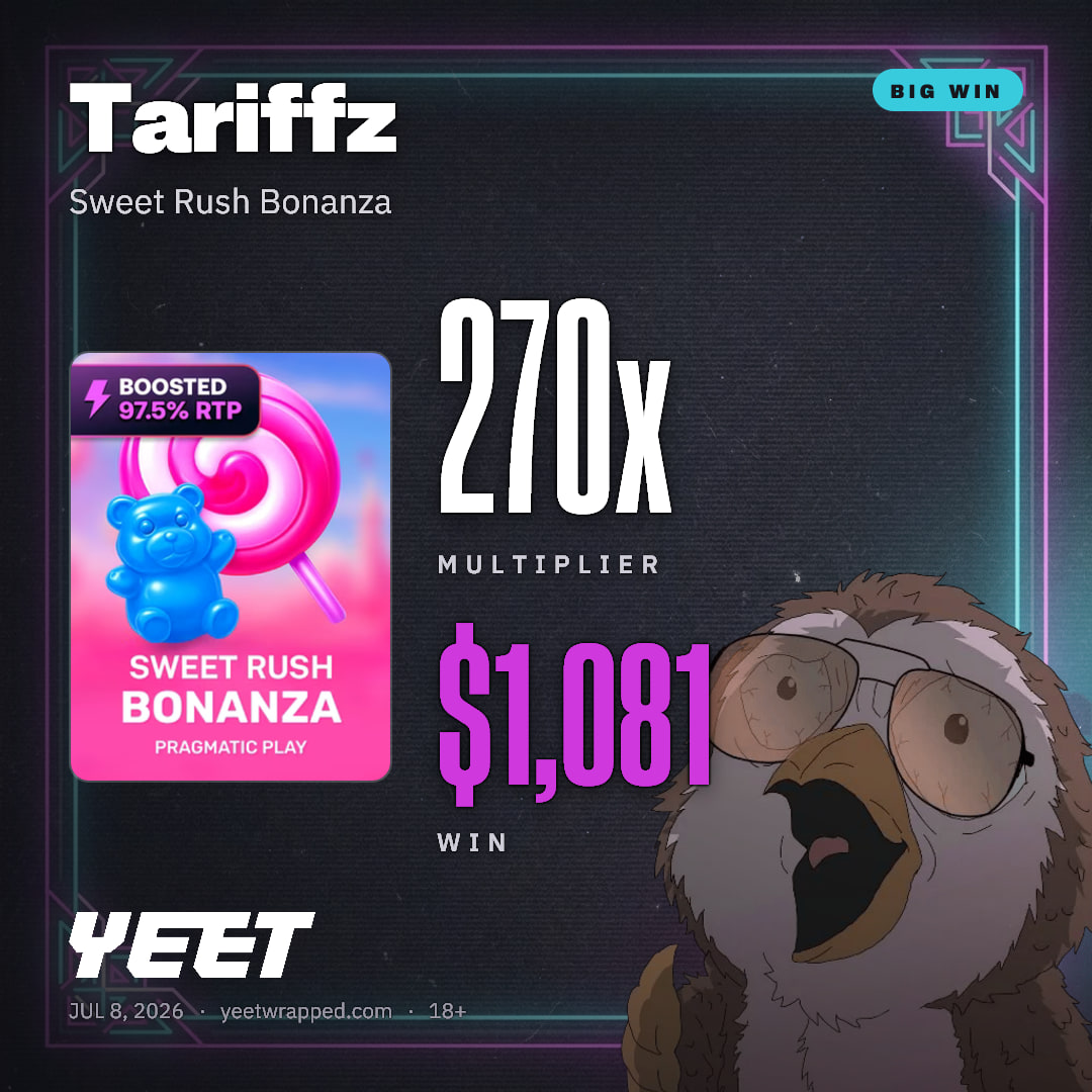 Tariffz hit 270.1x on Sweet Rush Bonanza