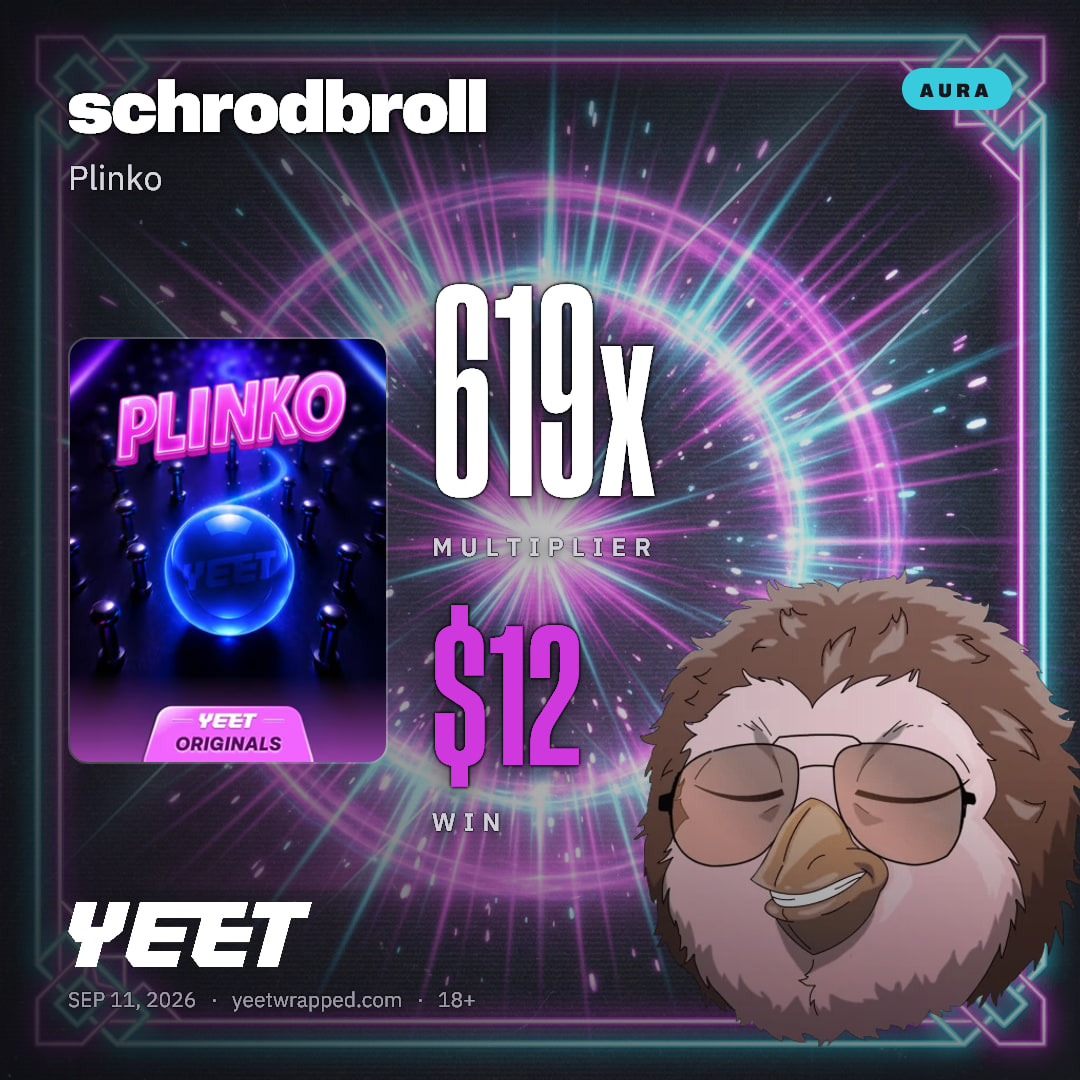 schrodbroll hit 619x on Plinko