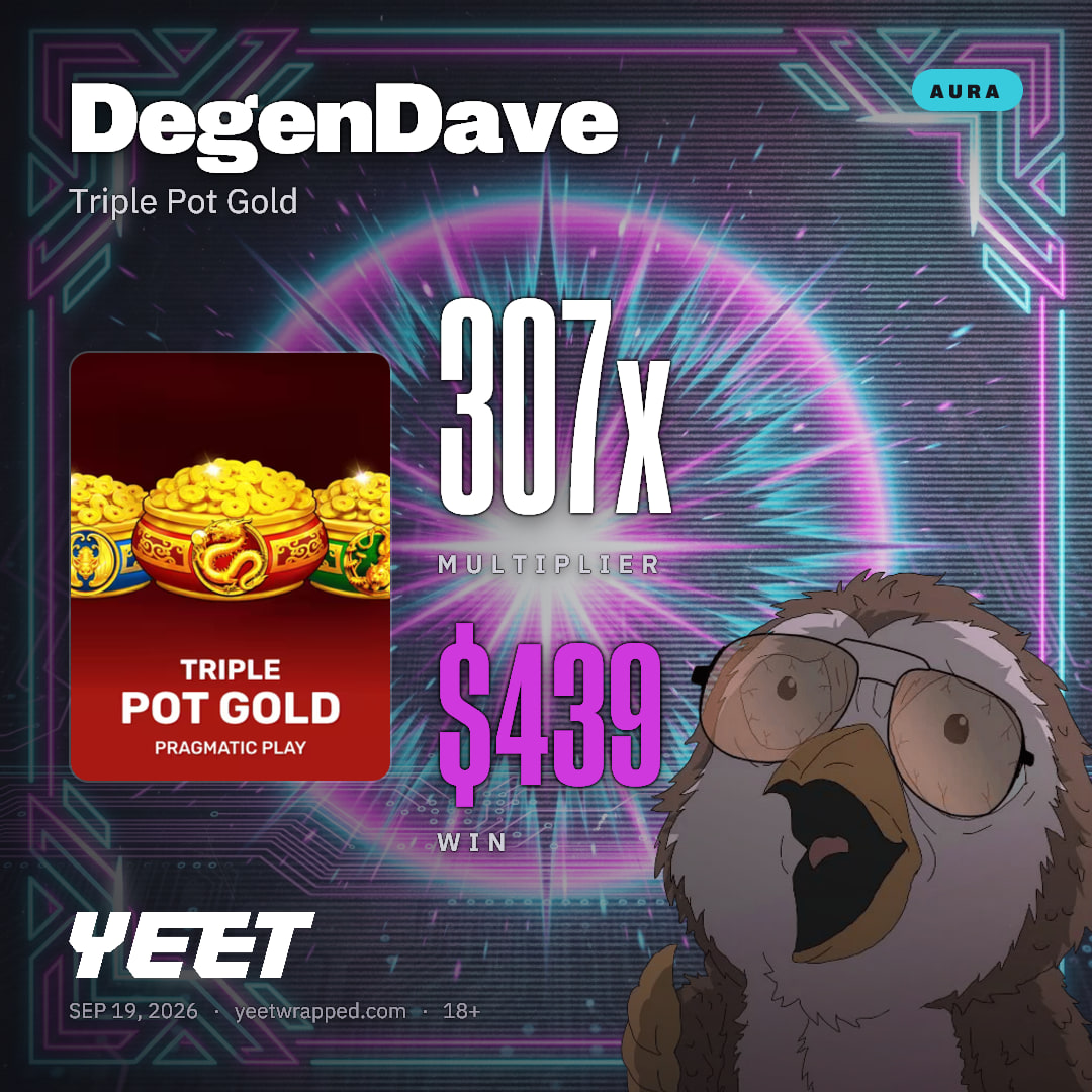 DegenDave hit 307.3x on Triple Pot Gold