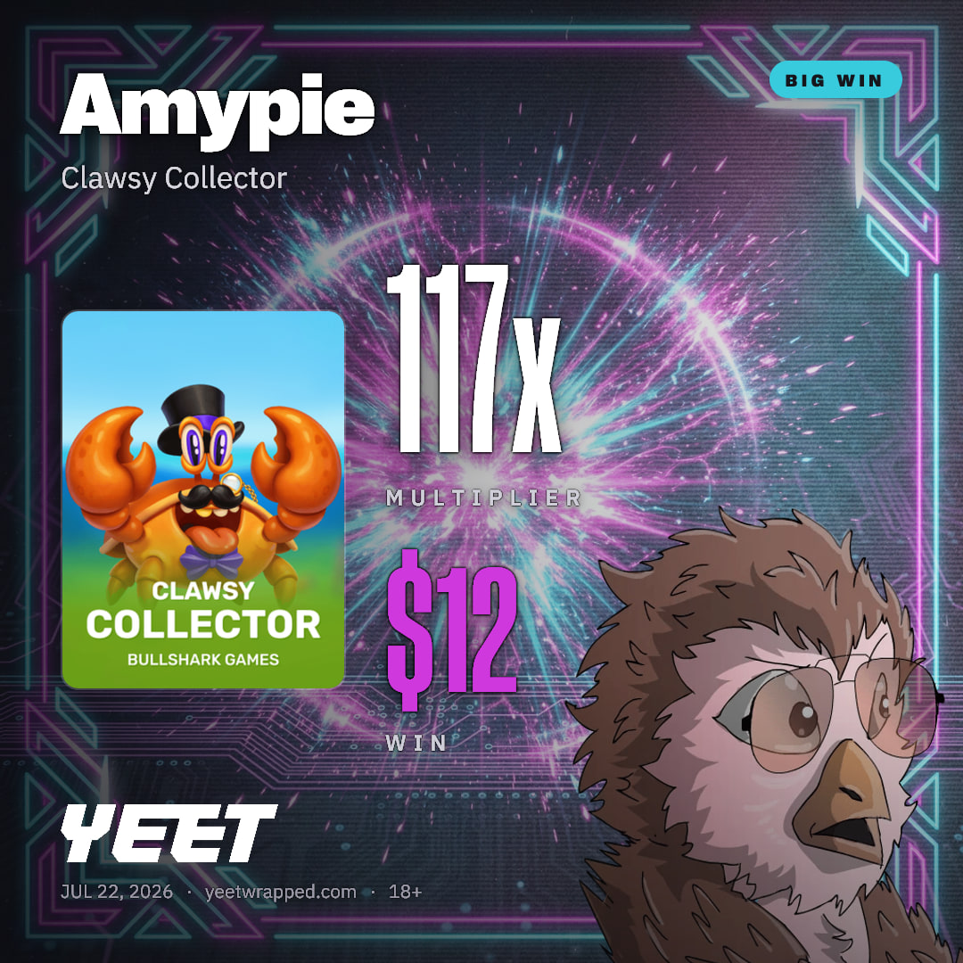 Amypie hit 116.8x on Clawsy Collector