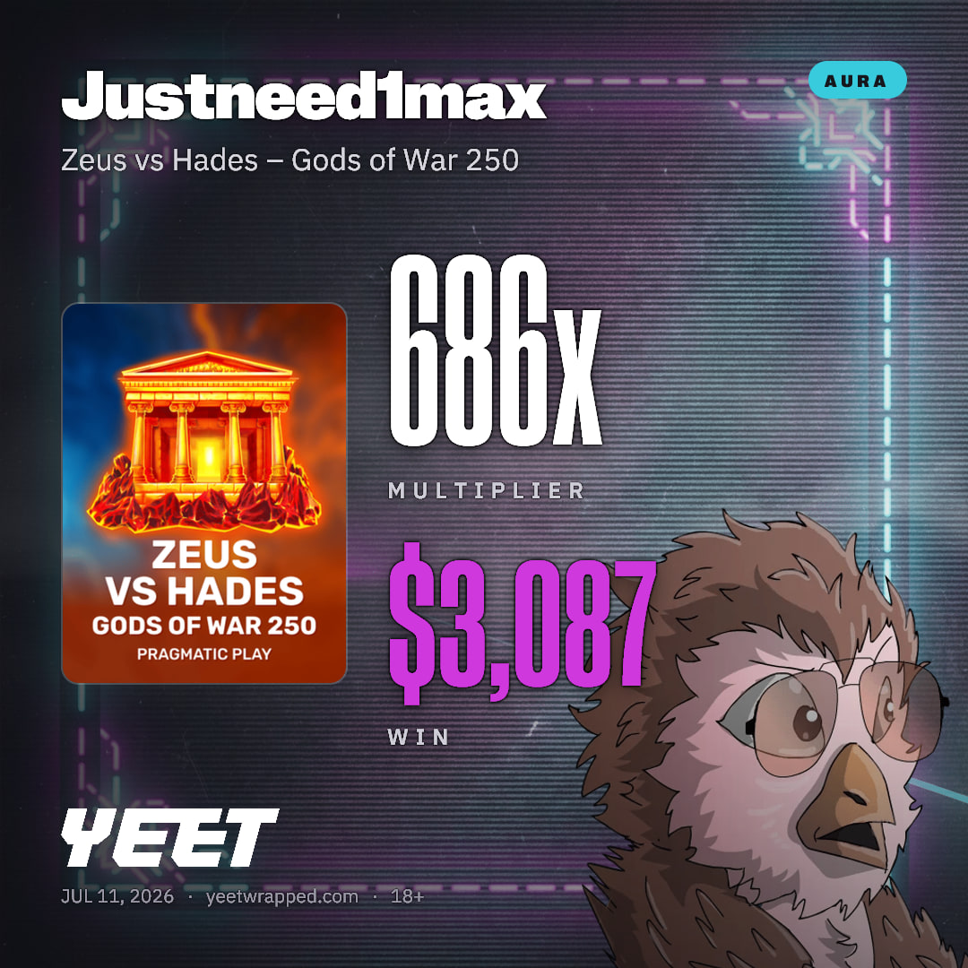 Justneed1max hit 686.1x on Zeus vs Hades – Gods of War 250