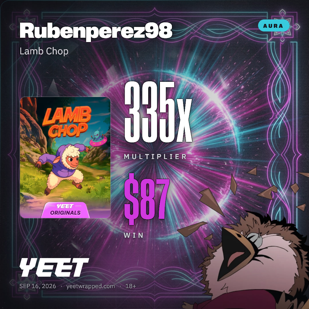 Rubenperez98 hit 334.6x on Lamb Chop
