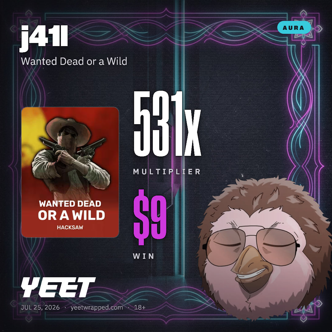 j41l hit 530.9x on Wanted Dead or a Wild