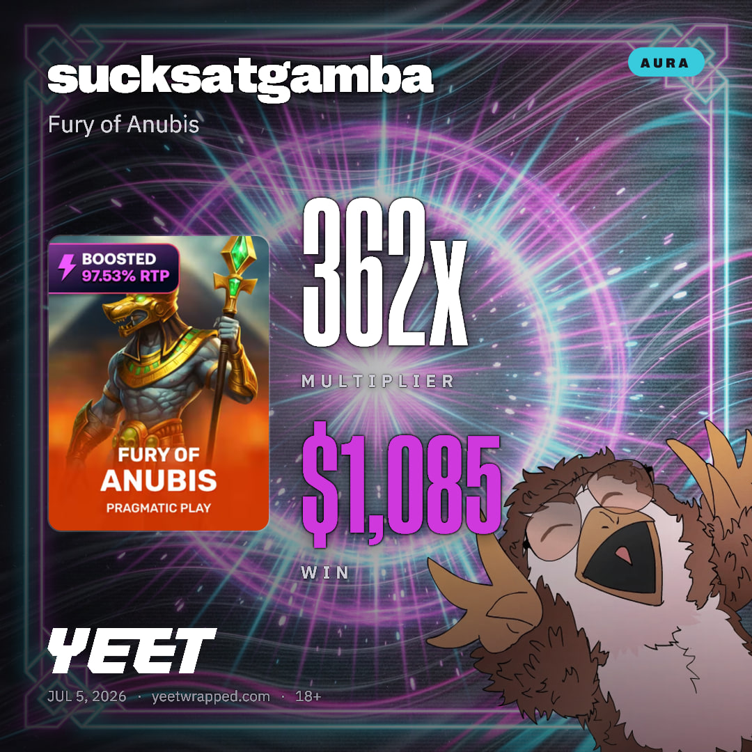 sucksatgamba hit 361.6x on Fury of Anubis