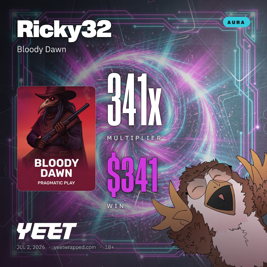 Ricky32 hit 340.8x on Bloody Dawn