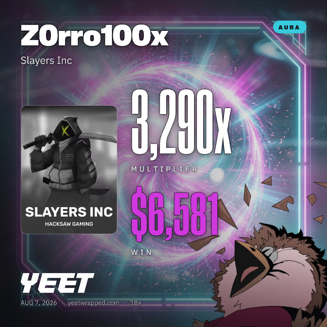 Z0rro100x hit 3,290x on Slayers Inc
