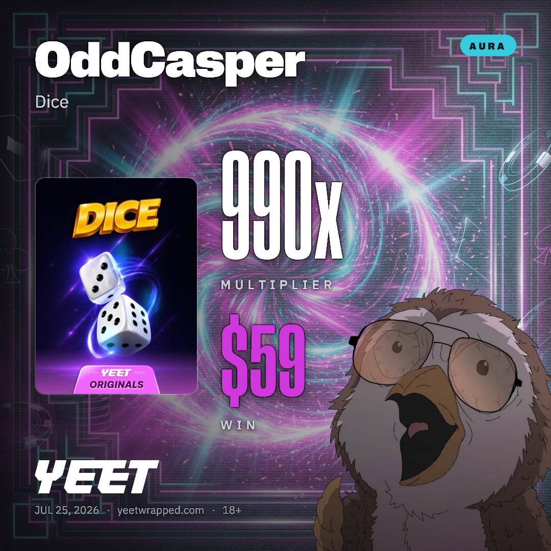 OddCasper hit 990x on Dice