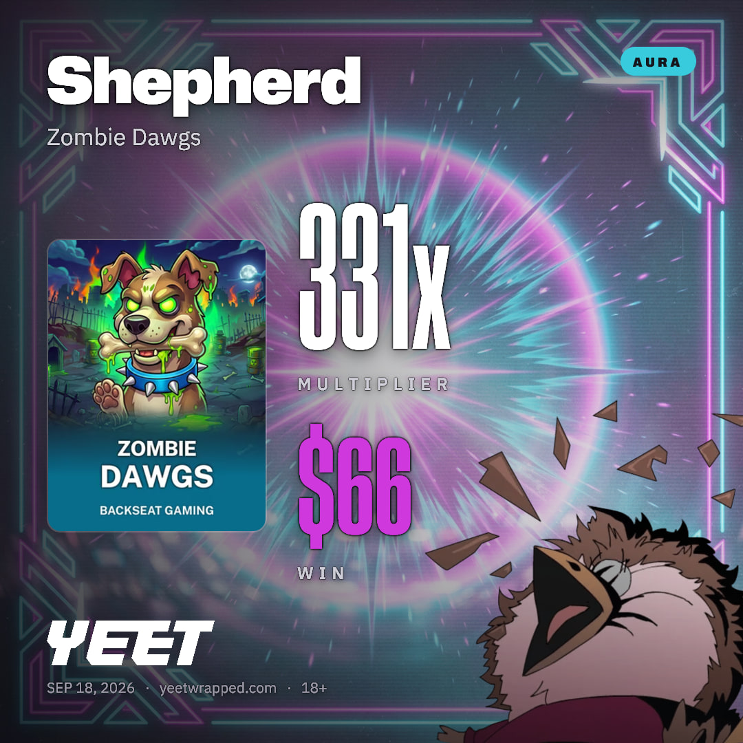 Shepherd hit 331.3x on Zombie Dawgs