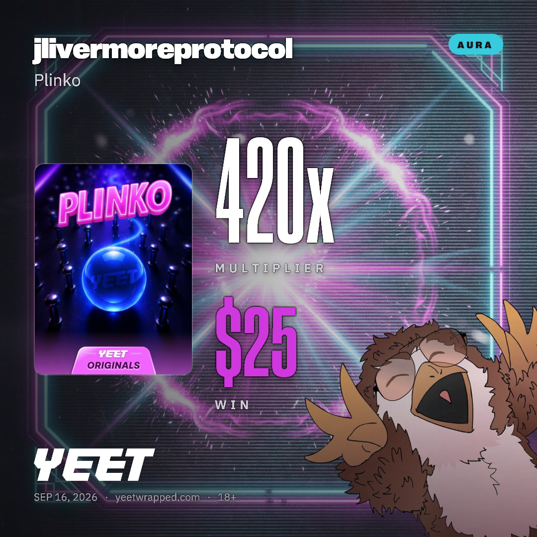 jlivermoreprotocol hit 420x on Plinko