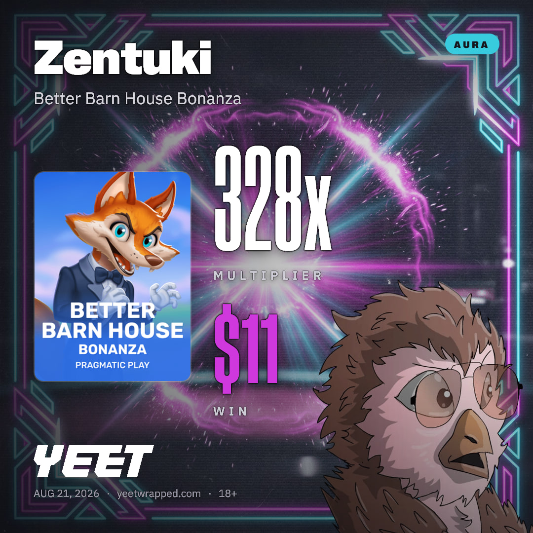 Zentuki hit 328x on Better Barn House Bonanza