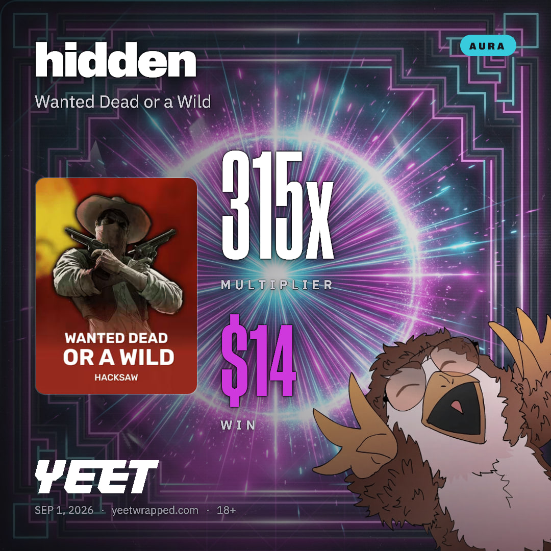 hidden hit 315.4x on Wanted Dead or a Wild