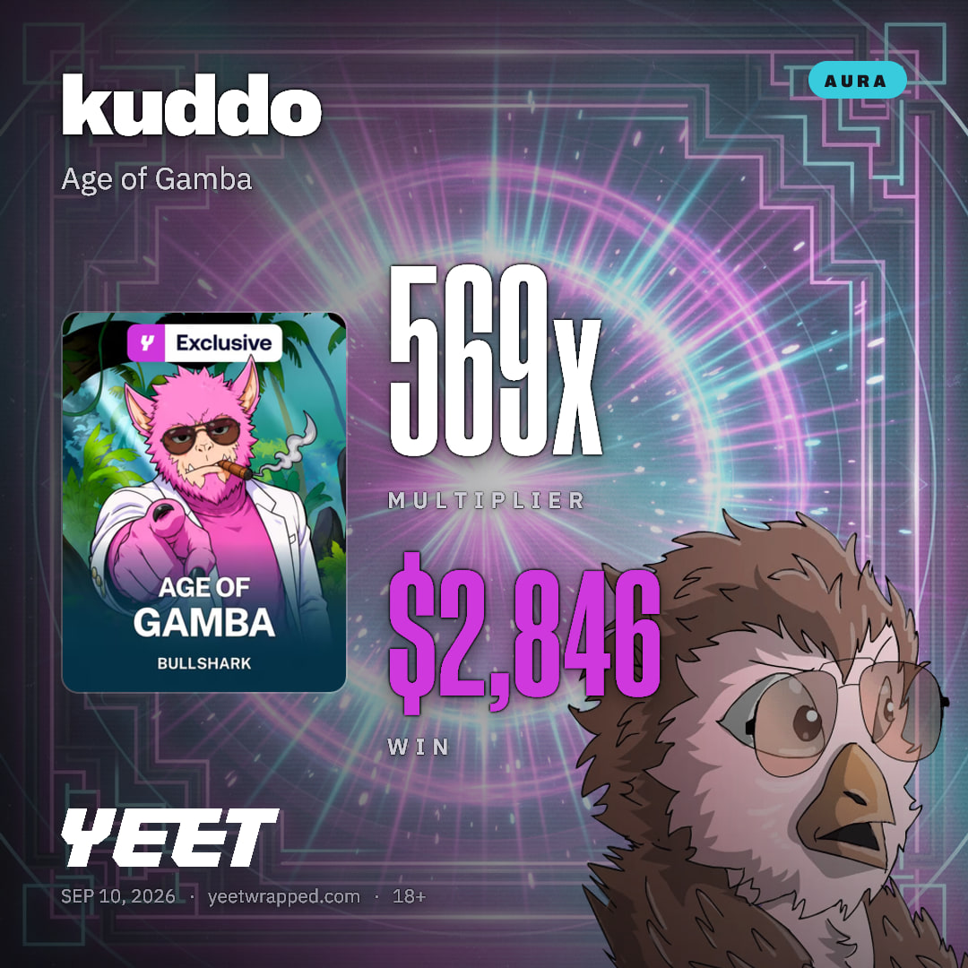 kuddo hit 569.1x on Age of Gamba