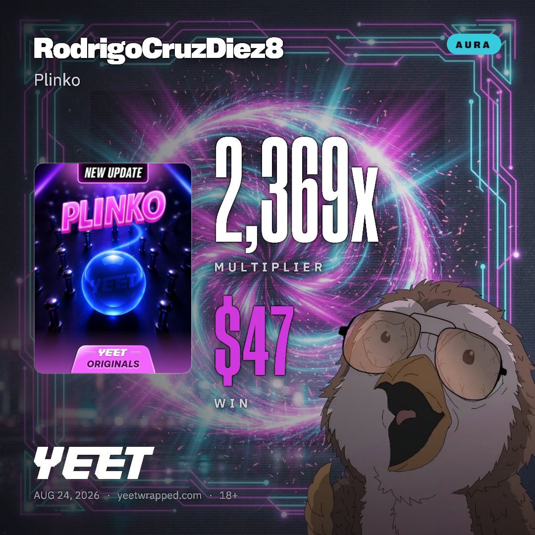 RodrigoCruzDiez8 hit 2,369x on Plinko