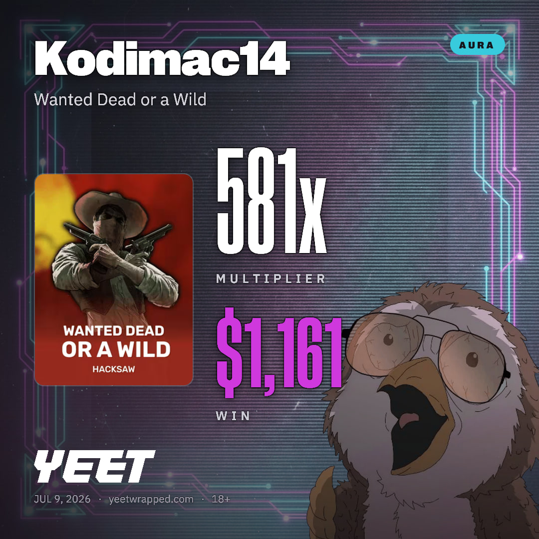 Kodimac14 hit 580.6x on Wanted Dead or a Wild