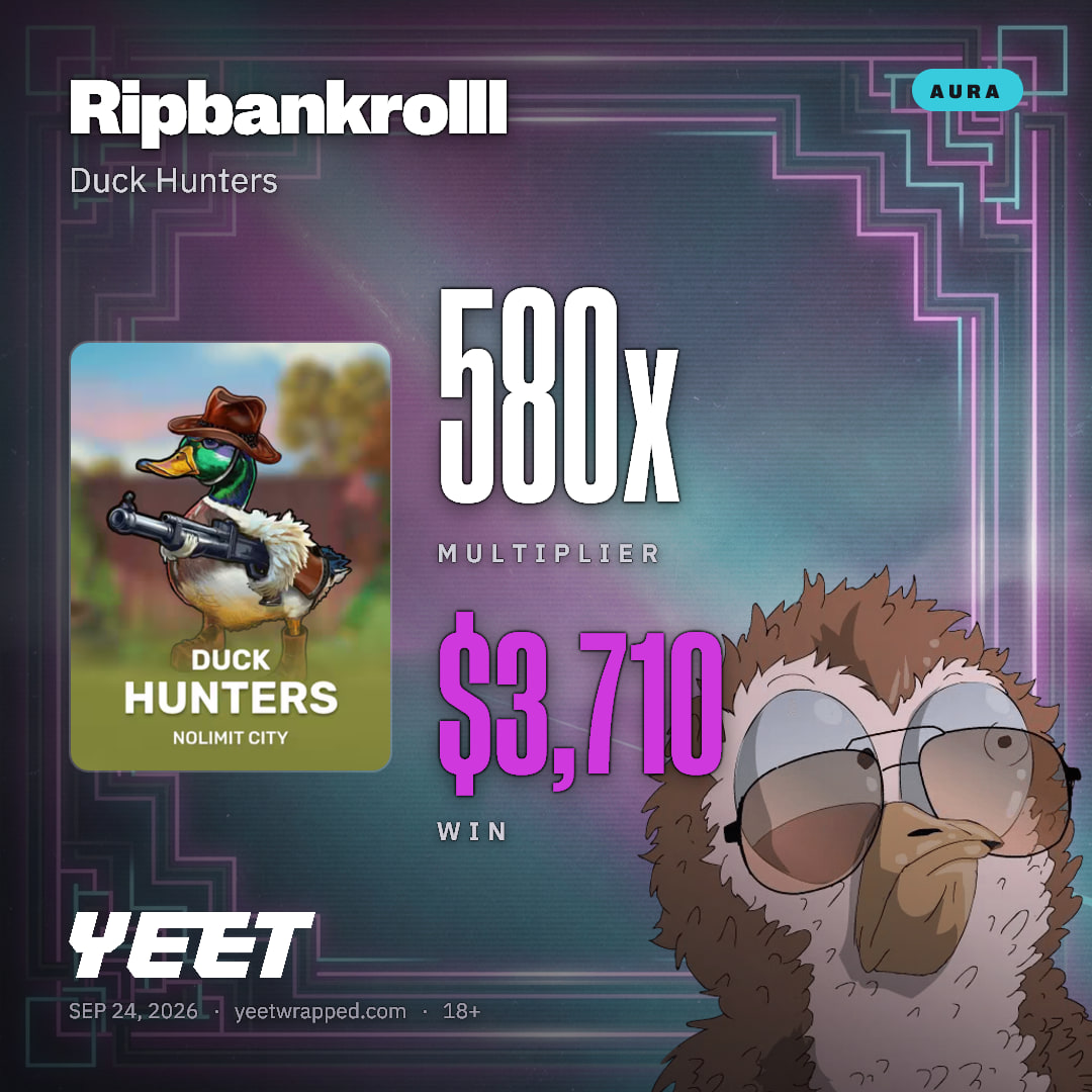 Ripbankrolll hit 579.6x on Duck Hunters
