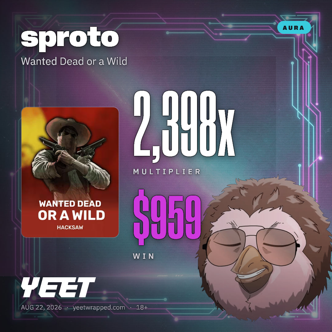sproto hit 2,398x on Wanted Dead or a Wild