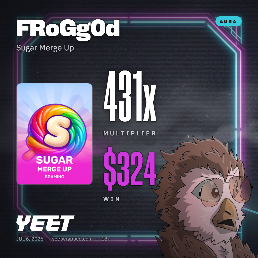 FRoGg0d hit 431.4x on Sugar Merge Up