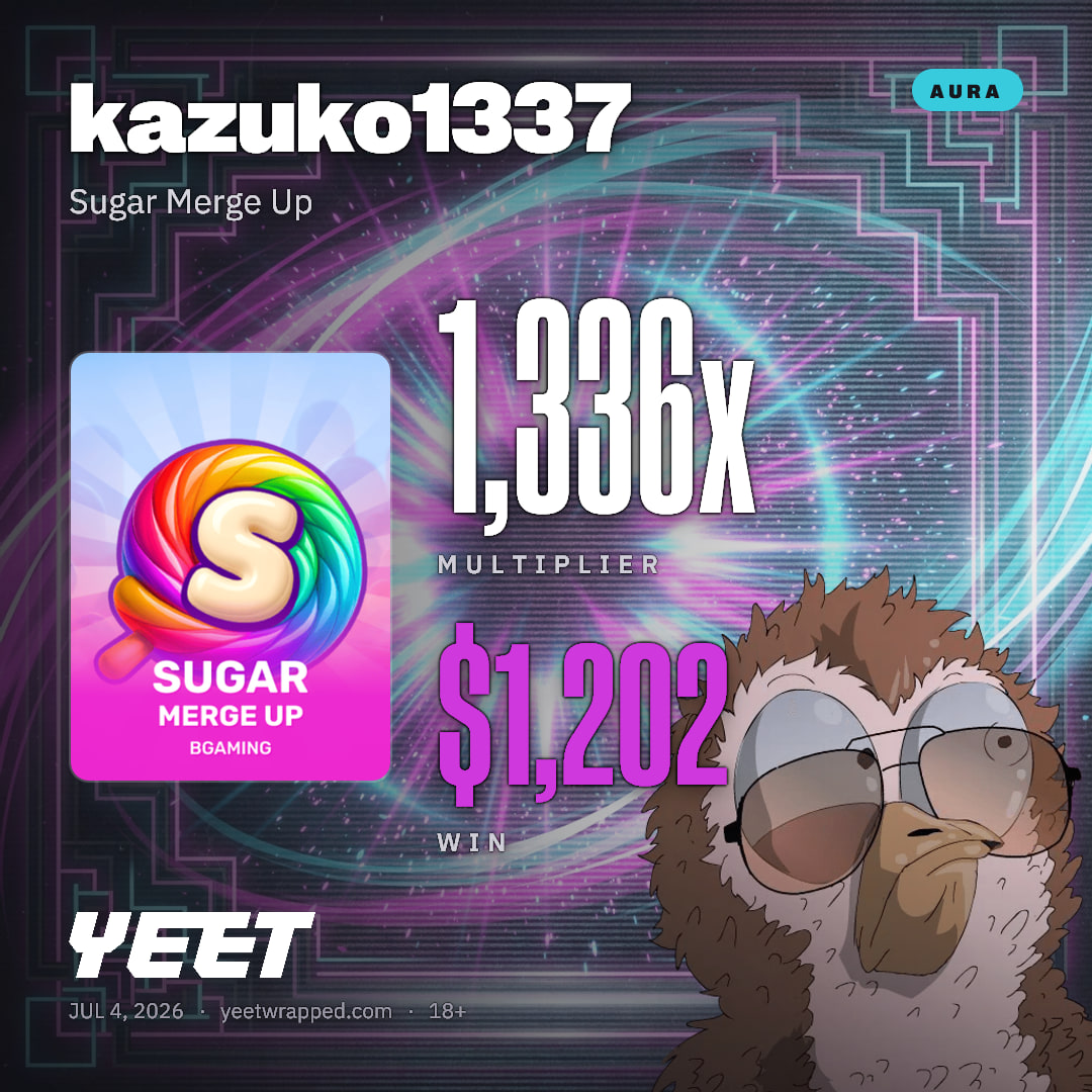 kazuko1337 hit 1,336x on Sugar Merge Up