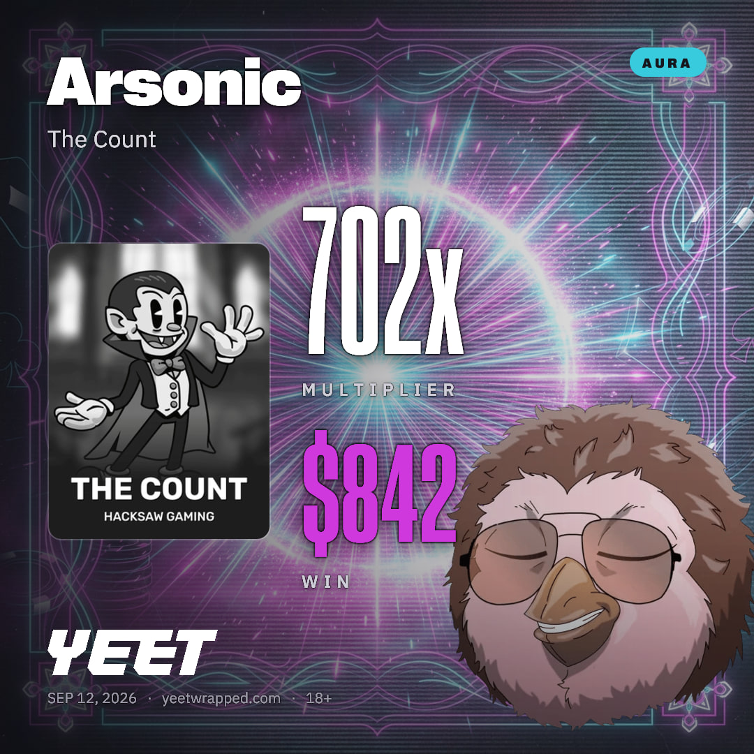 Arsonic hit 701.8x on The Count