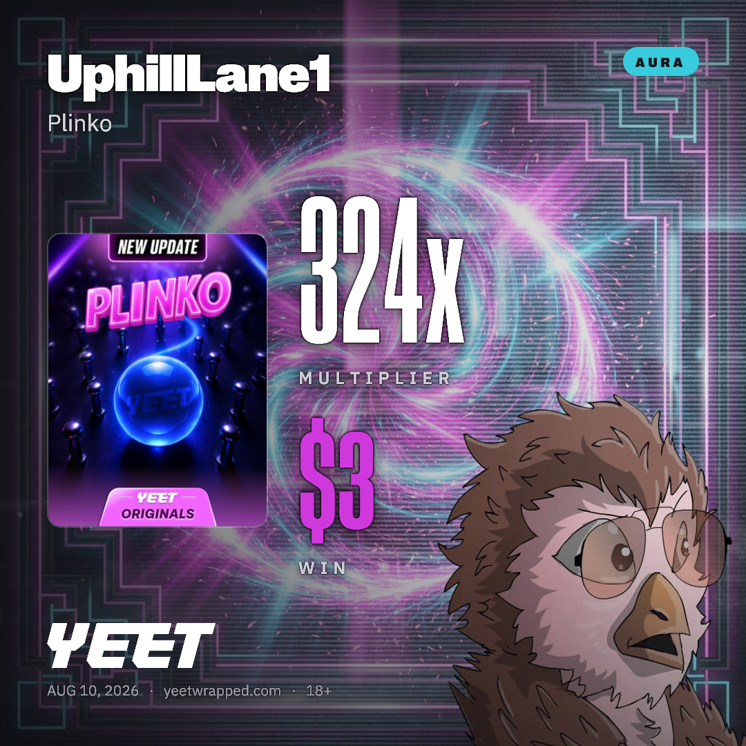 UphillLane1 hit 324x on Plinko