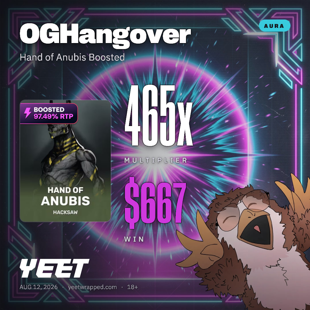 OGHangover hit 465.3x on Hand of Anubis Boosted