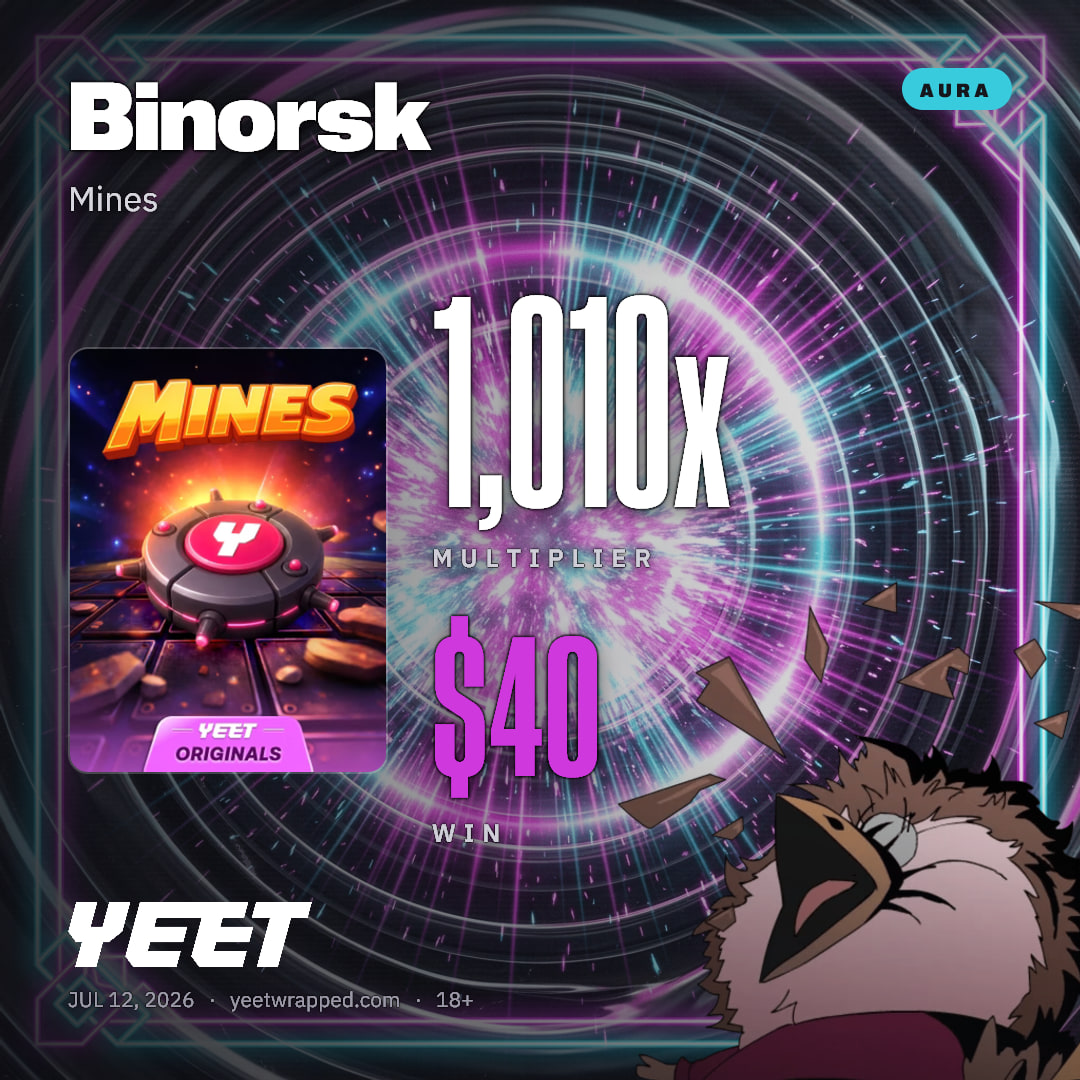 Binorsk hit 1,010x on Mines