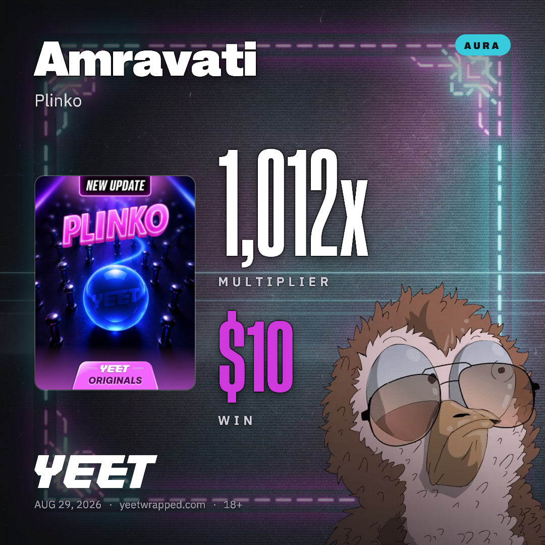 Amravati hit 1,012x on Plinko